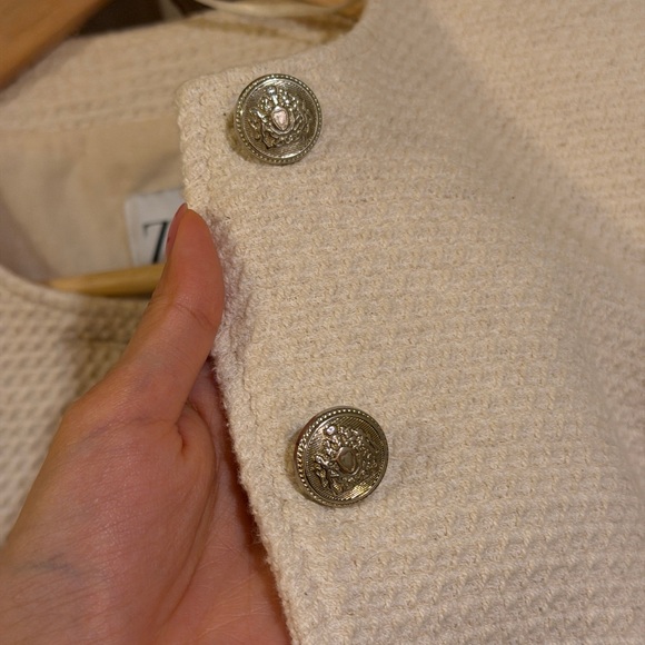 ZARA TEXTURED CROPPED JACKET - Picture 5 of 8